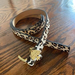Kate Spade Leopard Calf Hair Belt
